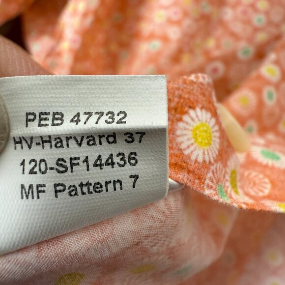 Emanuel Berg Shirt Men's Modern Fit 16" M/L Floral Orange Long Sleeve - Picture 7 of 9